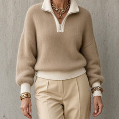 Monica | Half-Zip Collared Jumper