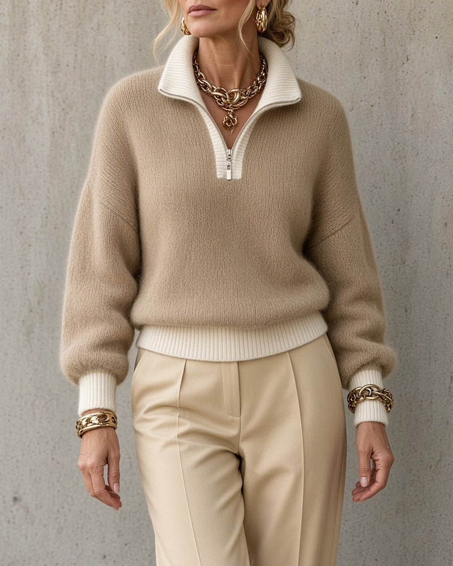 Monica | Half-Zip Collared Jumper