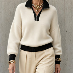 Monica | Half-Zip Collared Jumper