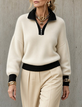 Monica | Half-Zip Collared Jumper