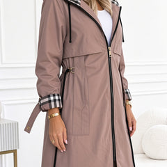 Monica | Hooded Longline Zip Coat