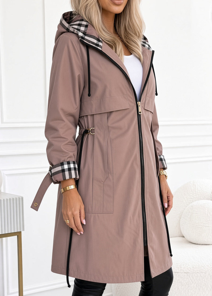 Monica | Hooded Longline Zip Coat