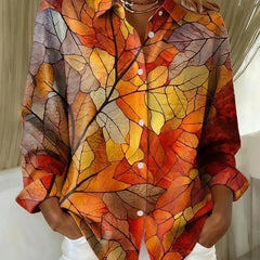 Tamsin | Vintage Botanical Print Button Blouse