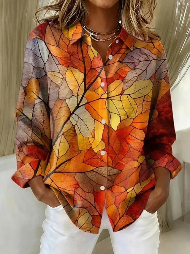 Tamsin | Vintage Botanical Print Button Blouse