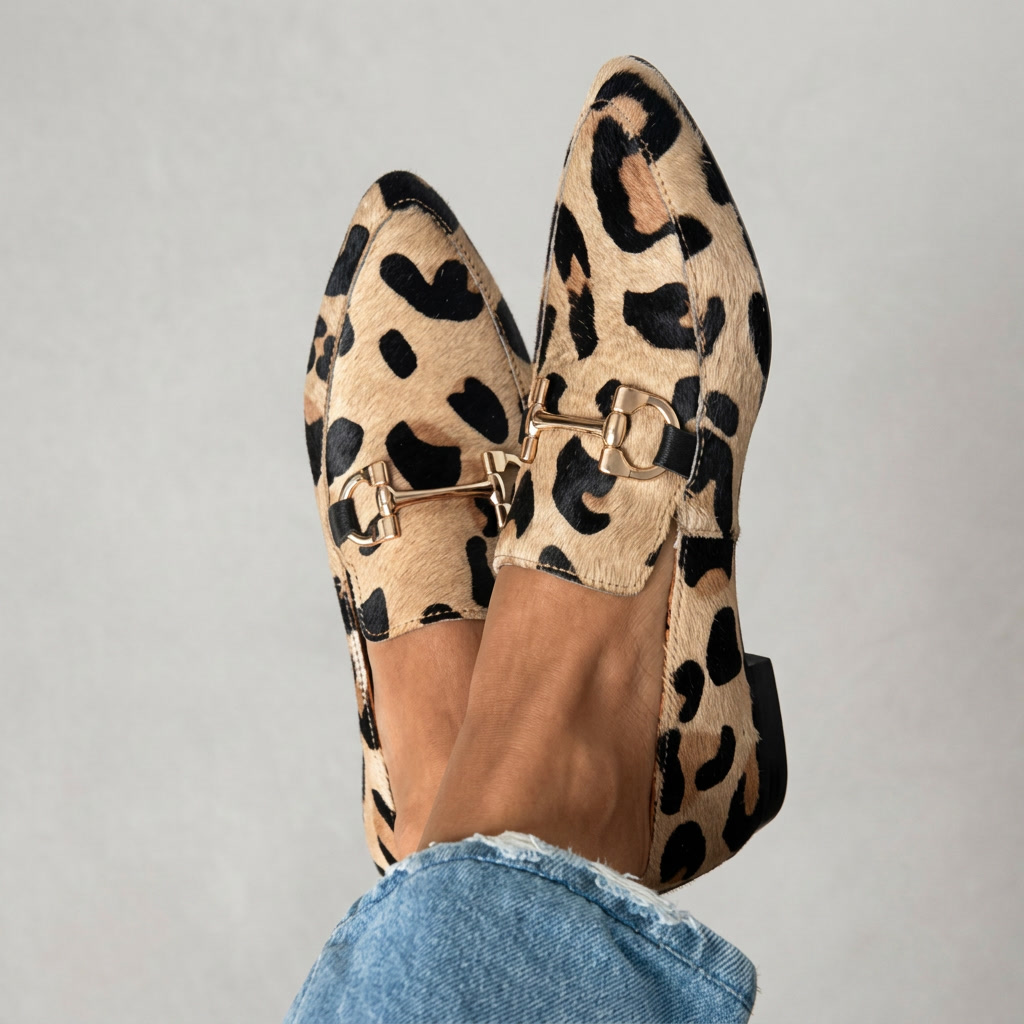 Olivianora | Orthopaedic Leopard Loafers