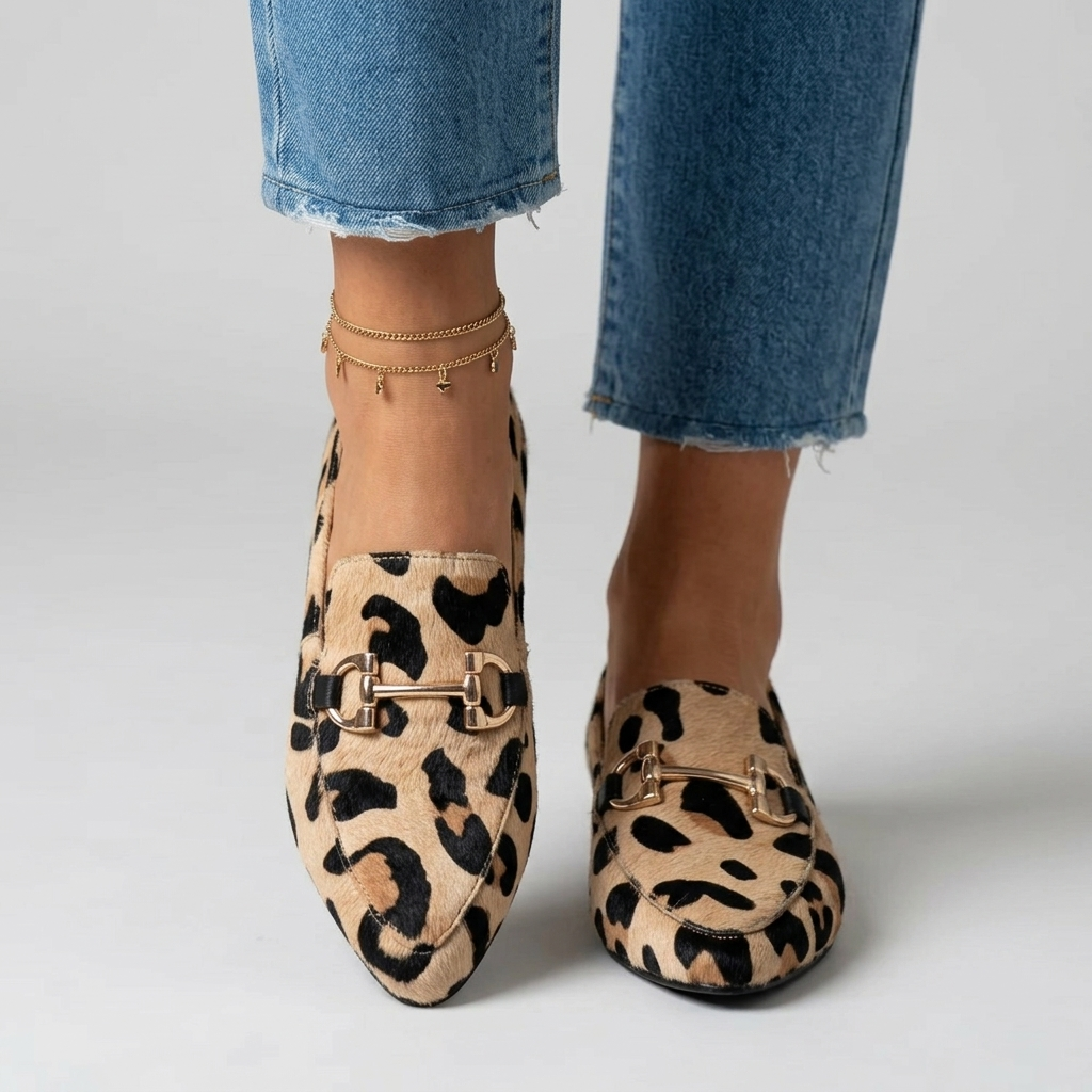 Olivianora | Orthopaedic Leopard Loafers