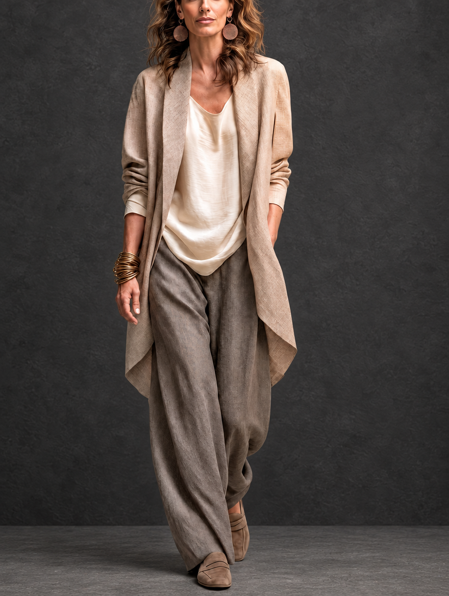 Costanza | Three-Piece Palazzo Trousers Set