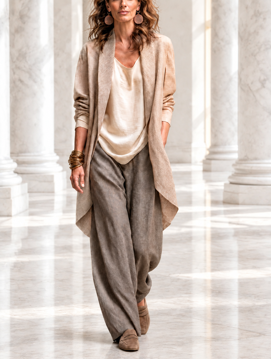 Costanza | Three-Piece Palazzo Trousers Set