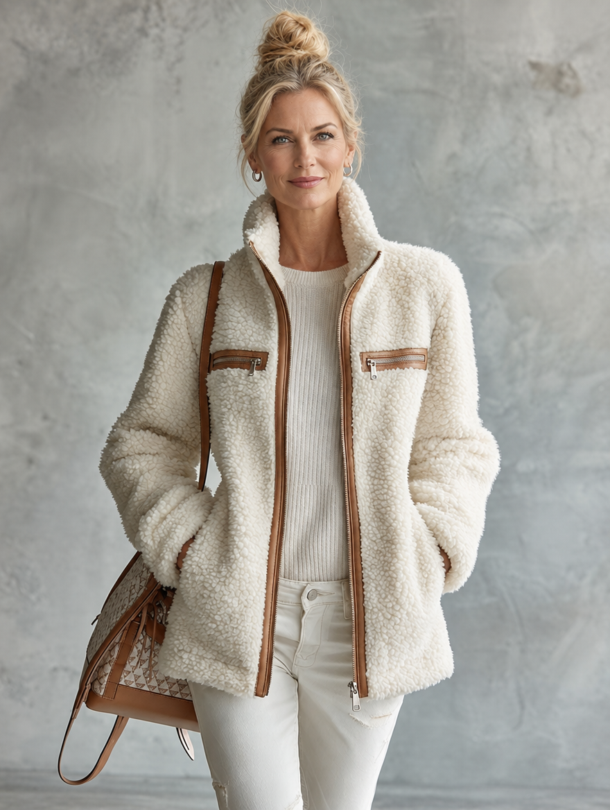 Evelyn | Cosy Jacket with Stand Collar