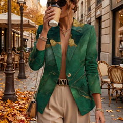 Honorine | Emerald Marble Blazer
