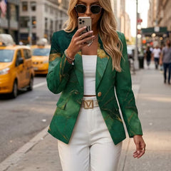 Honorine | Emerald Marble Blazer