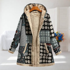 Elisa | Black and Grey Mid-Season Coat
