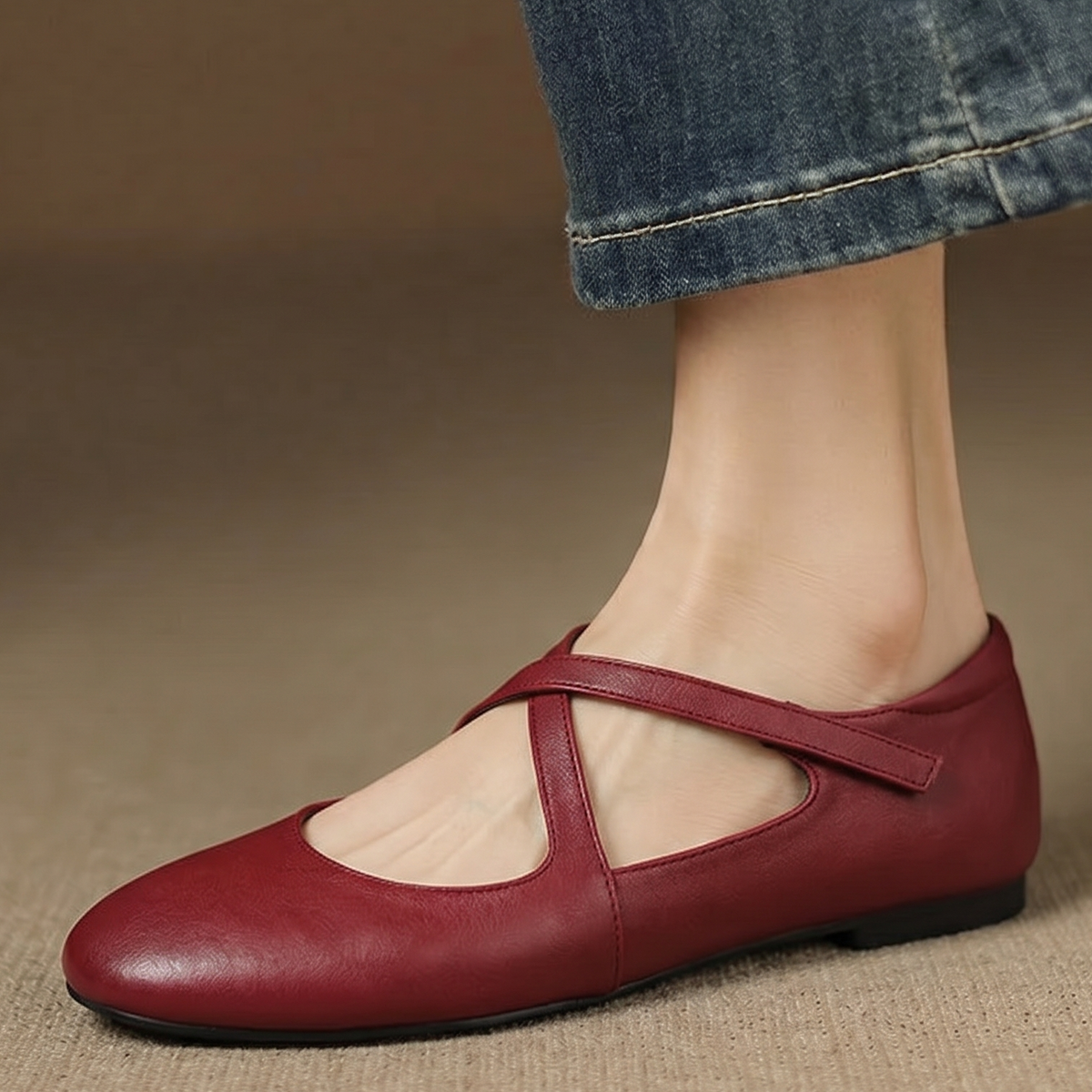 Zeor | Leather-Look Flats