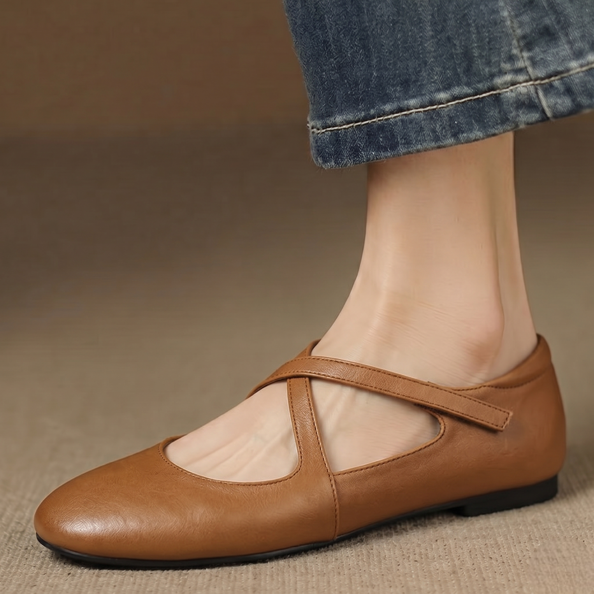 Zeor | Leather-Look Flats