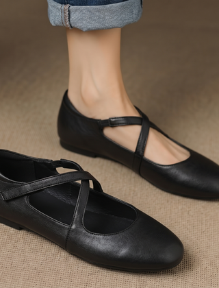 Zeor | Leather-Look Flats