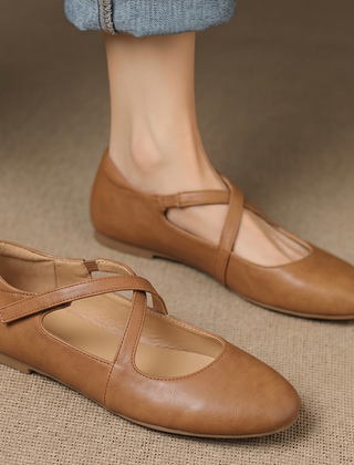 Zeor | Leather-Look Flats