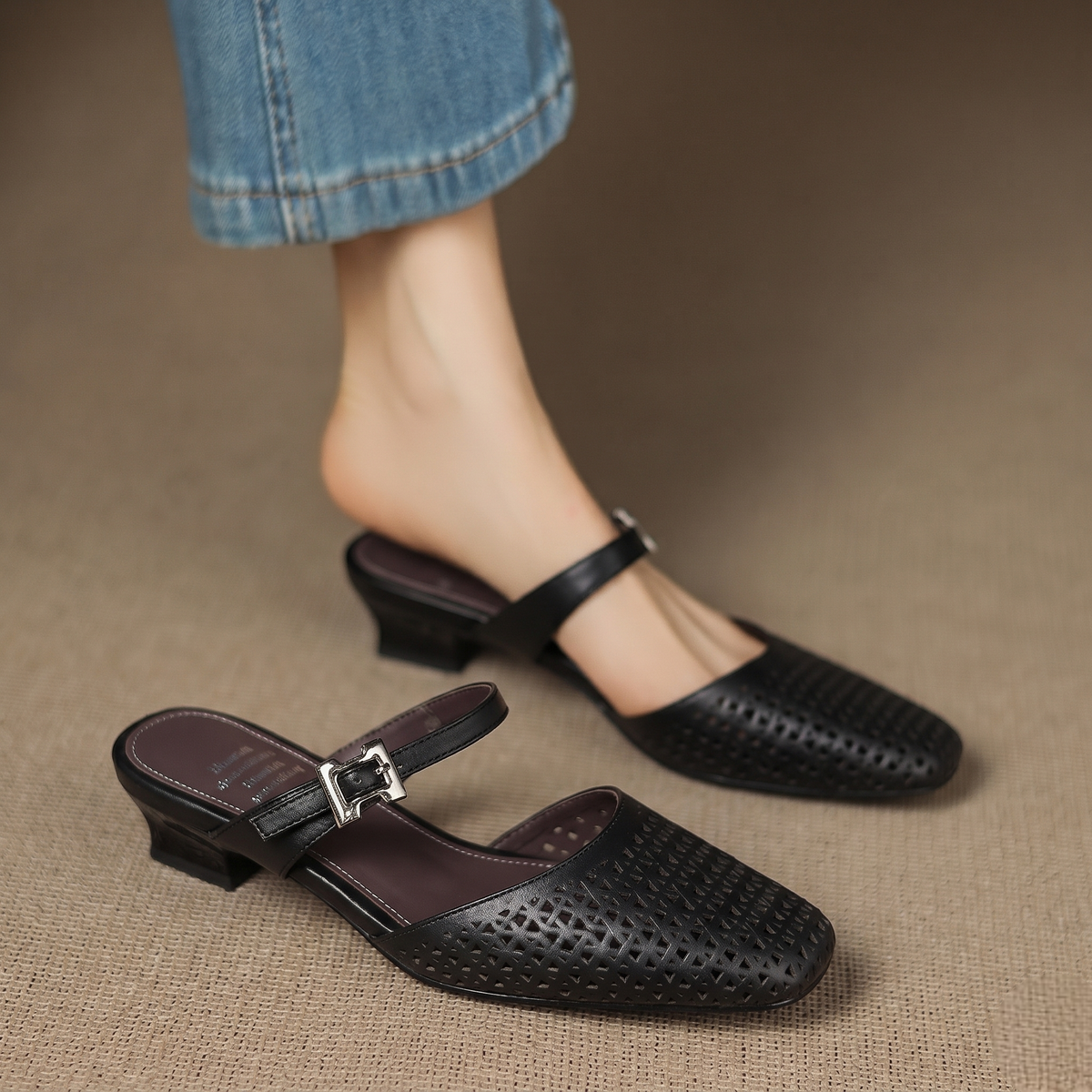 Nilda | Leather-Look Mules