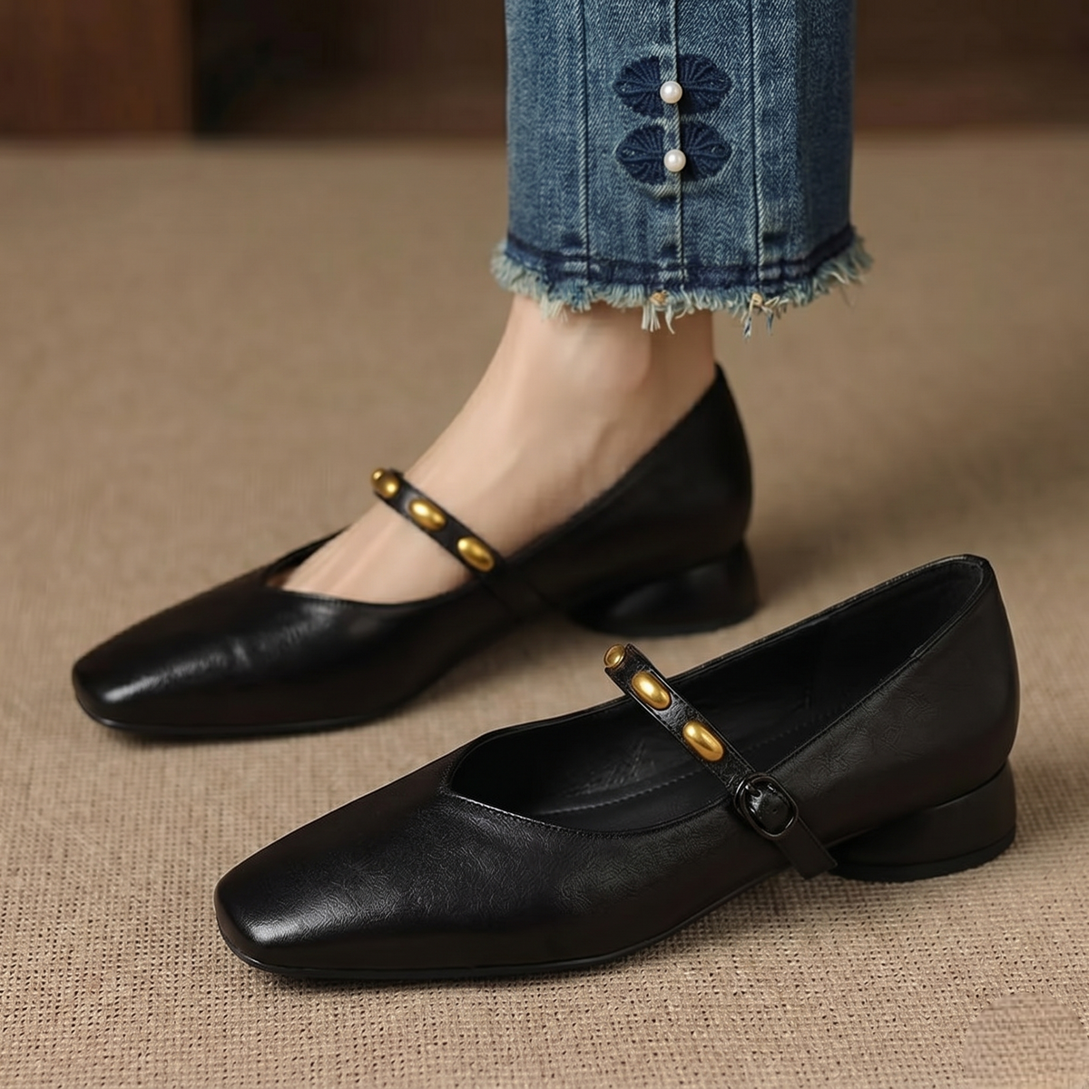 Zyra | Leather-Look Flats