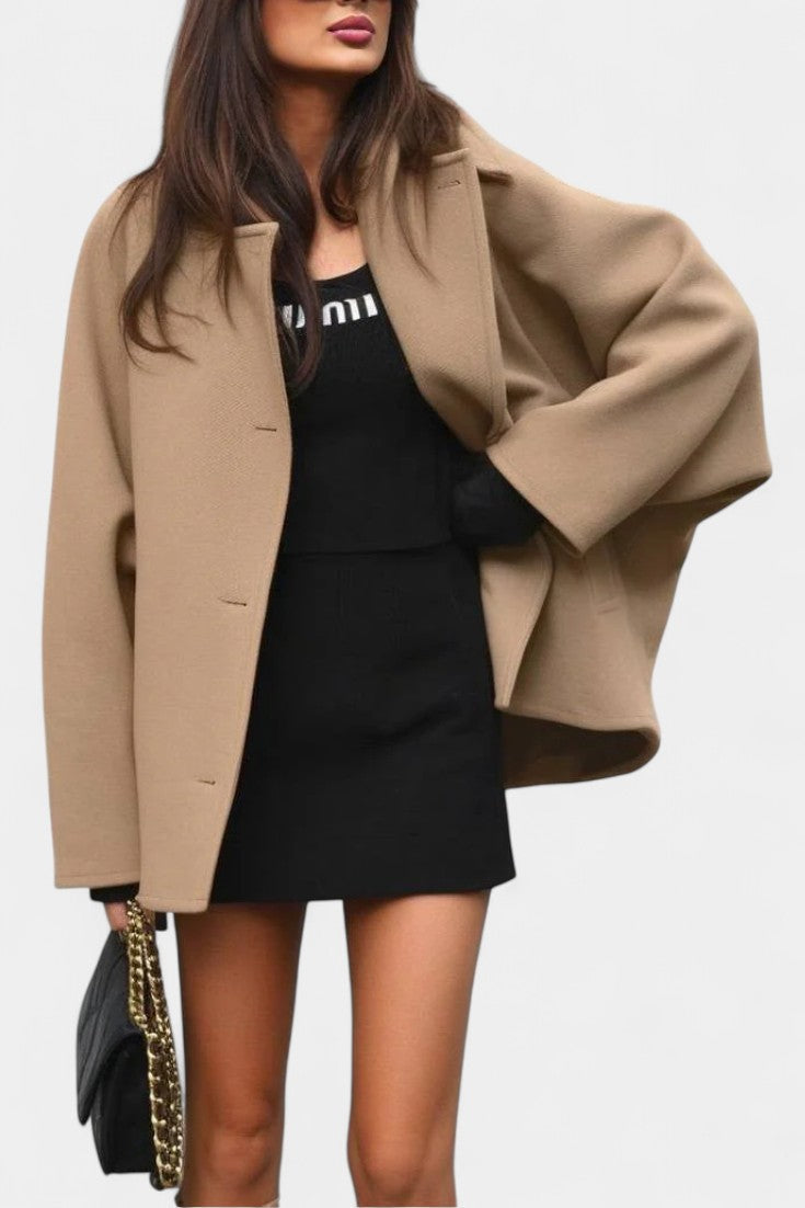 Verena | Draped Batwing Coat