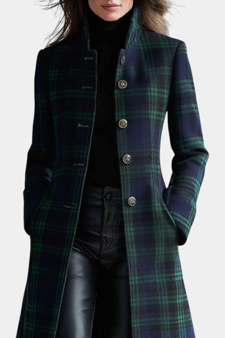 Rebecca | Timeless Plaid Elegant Coat