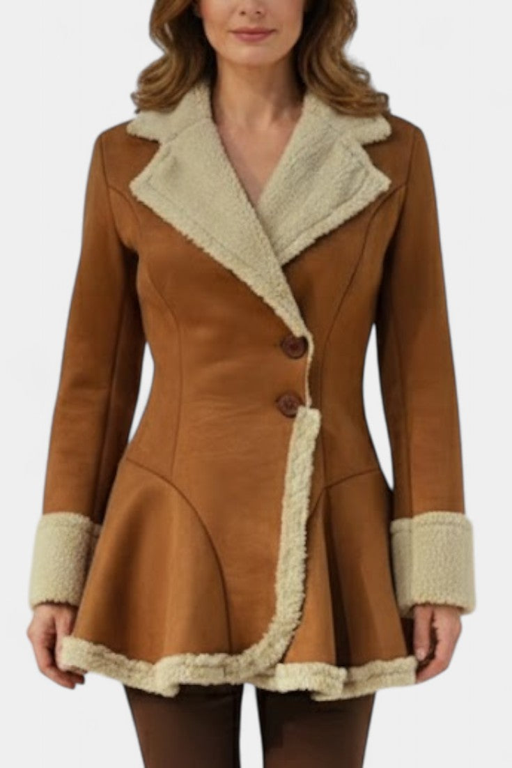 Agatha | Fitted Flared Button Coat