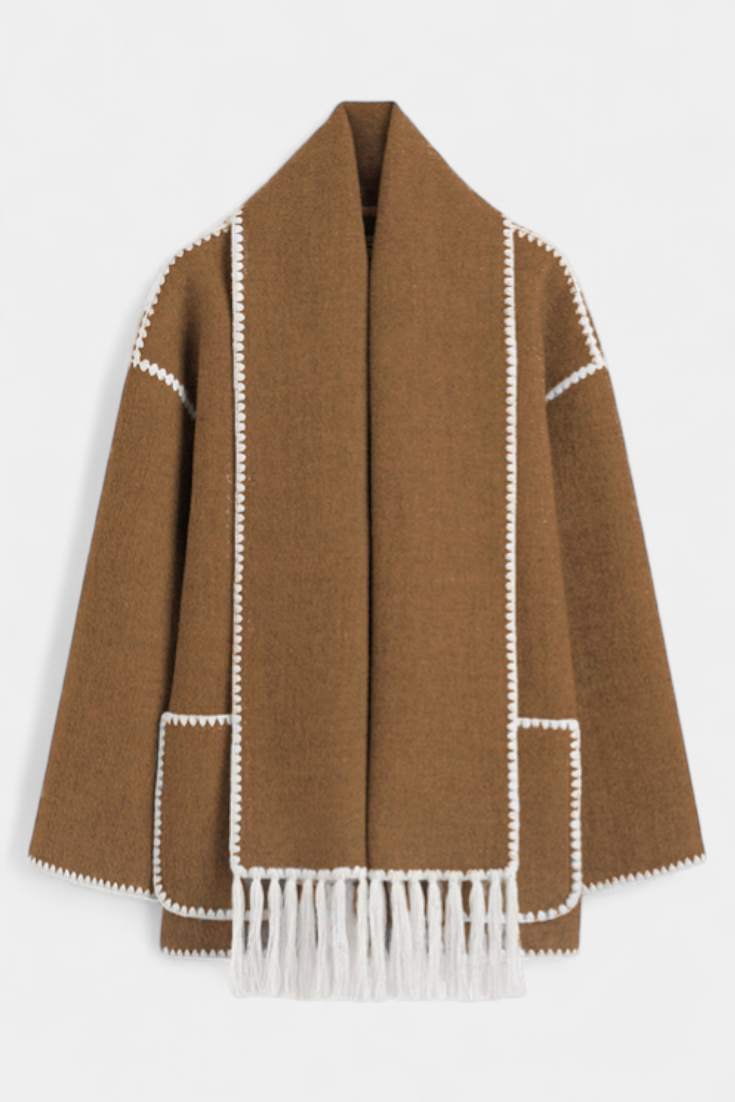 Aurelie | Scarf-Collar Wrap Coat