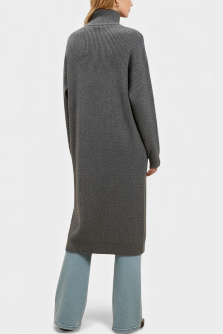 Amelie | Longline Roll Neck Coat
