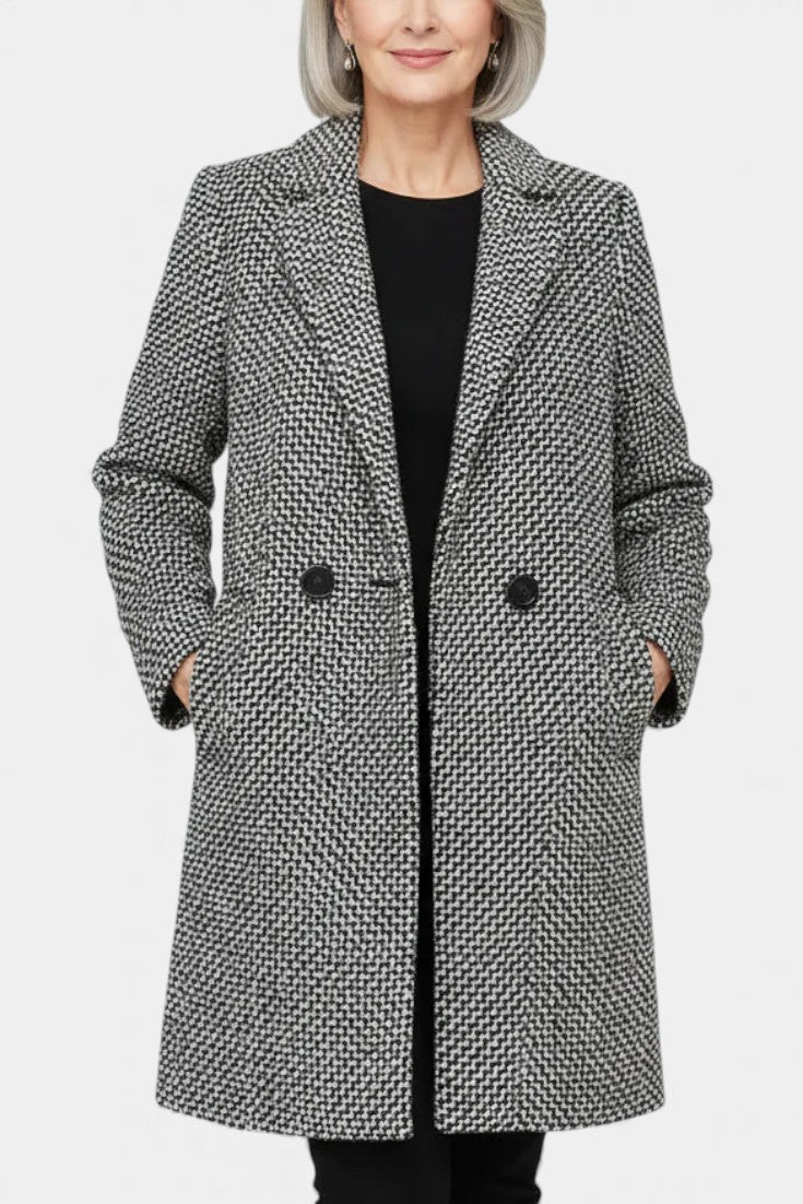 Yasmin | Textured Tailored Long Coat