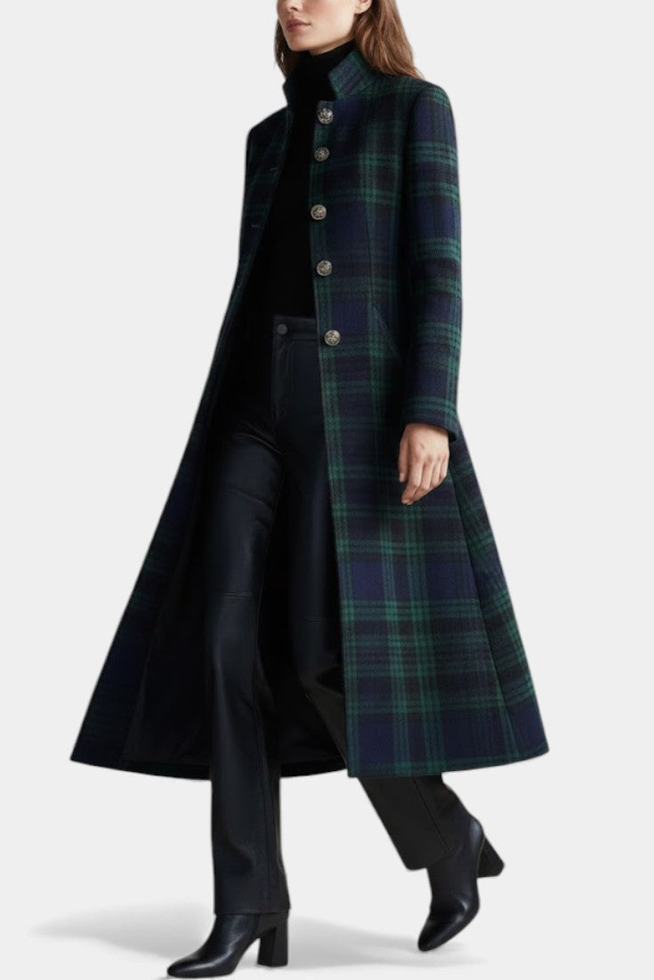 Valentina | Tailored Check Midi Coat