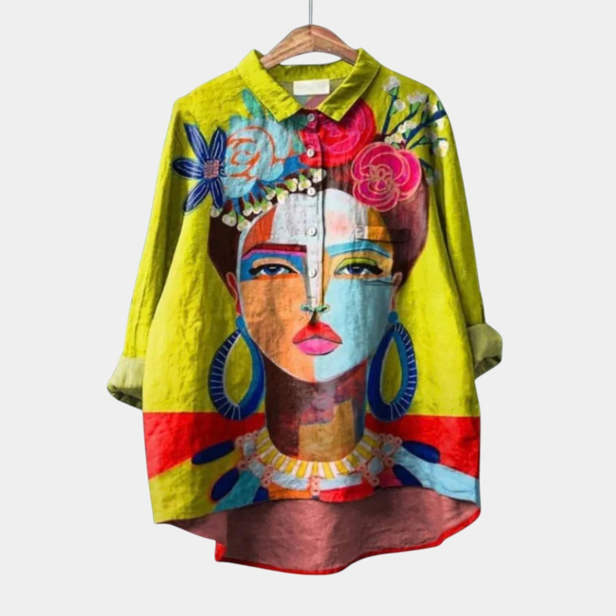 Maribel | Portrait Print Blouse