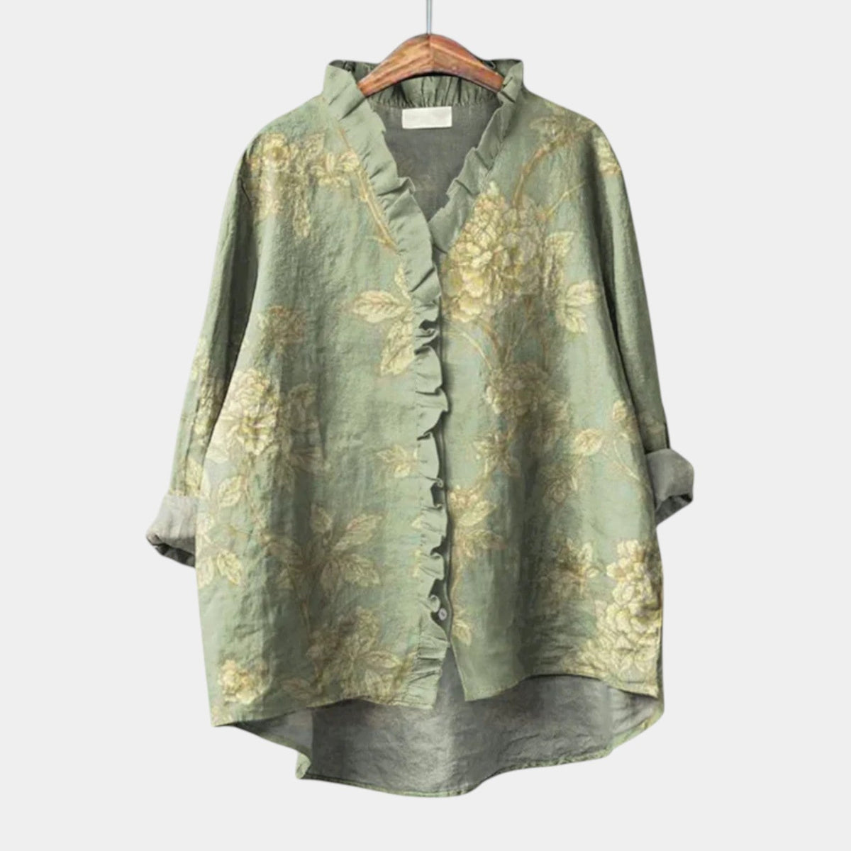 Jayda | Sage Tonal Floral Blouse