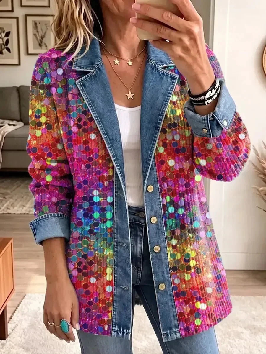 Éléonore | Veste Rétro à Sequins Brillants