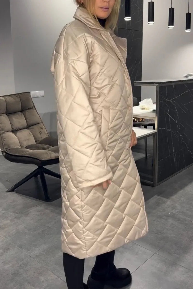 Liv | Reversible Quilted Coat with Leopard Lining
