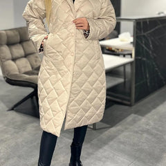 Liv | Reversible Quilted Coat with Leopard Lining
