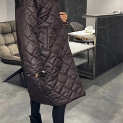 Liv | Reversible Quilted Coat with Leopard Lining