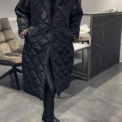 Liv | Reversible Quilted Coat with Leopard Lining