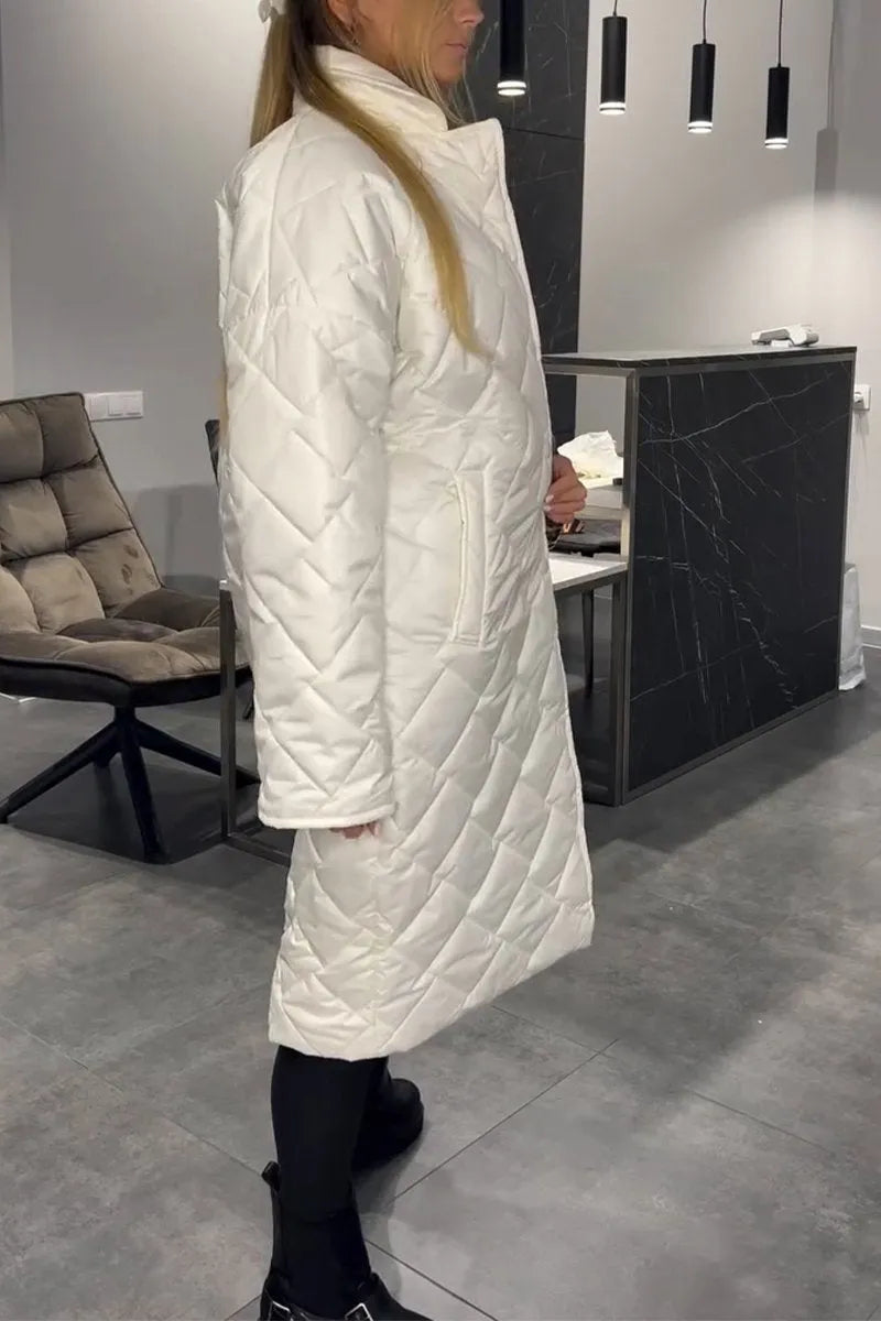 Liv | Reversible Quilted Coat with Leopard Lining