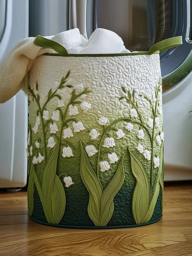 Maisie | Lily of the Valley Quilted Laundry Basket