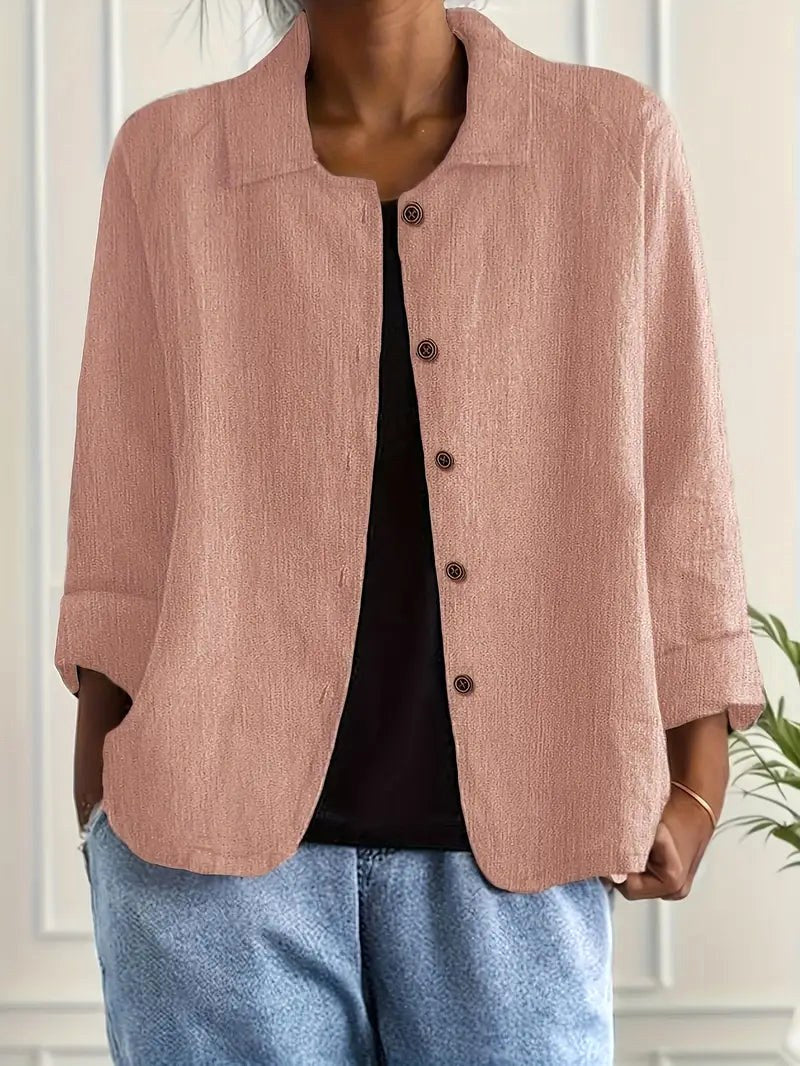Clarice | Relaxed Button-Front Shirt Jacket