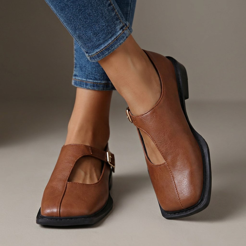 Kelly | Leather-Look Comfort Flats