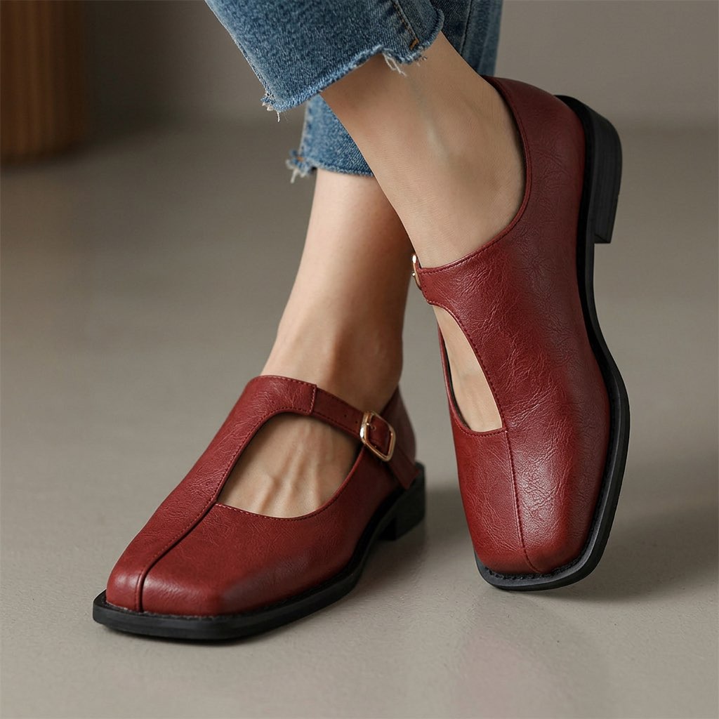 Kelly | Leather-Look Comfort Flats