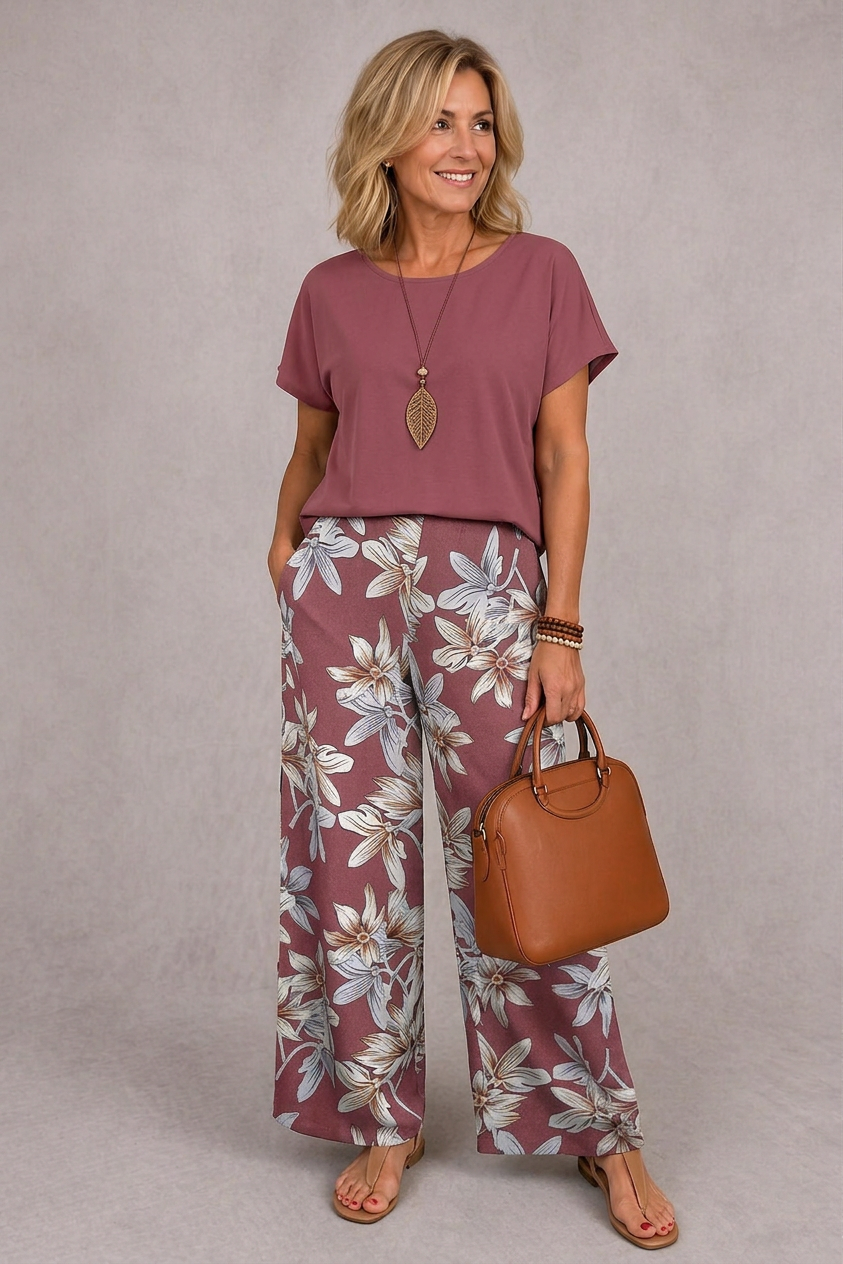 Rosie | Elegant Floral Two-Piece Set