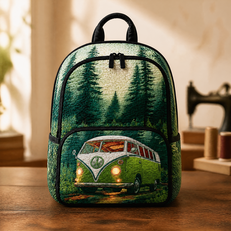 Tove | Vintage Camper Quilted Backpack