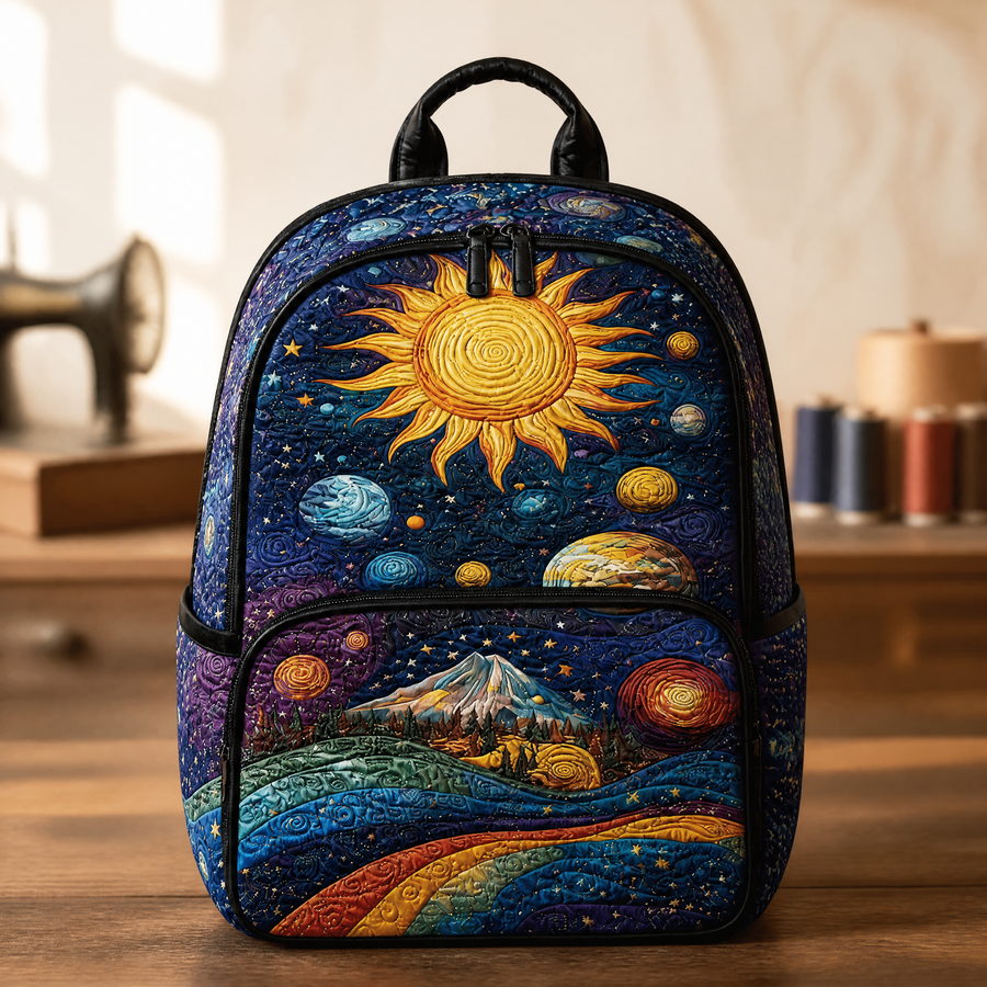 Alva | Sun and Mountains Quilted Backpack