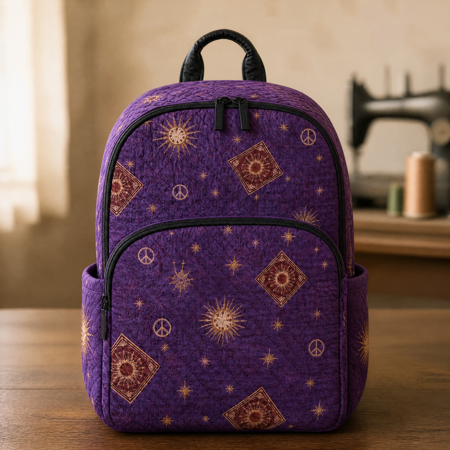 Solveig | Celestial Boho Quilted Backpack