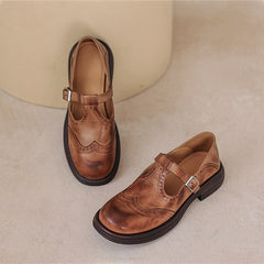 Verda | Leather-Look Mary Jane Flats