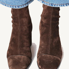 Elara | Suede-Look Ankle Boots