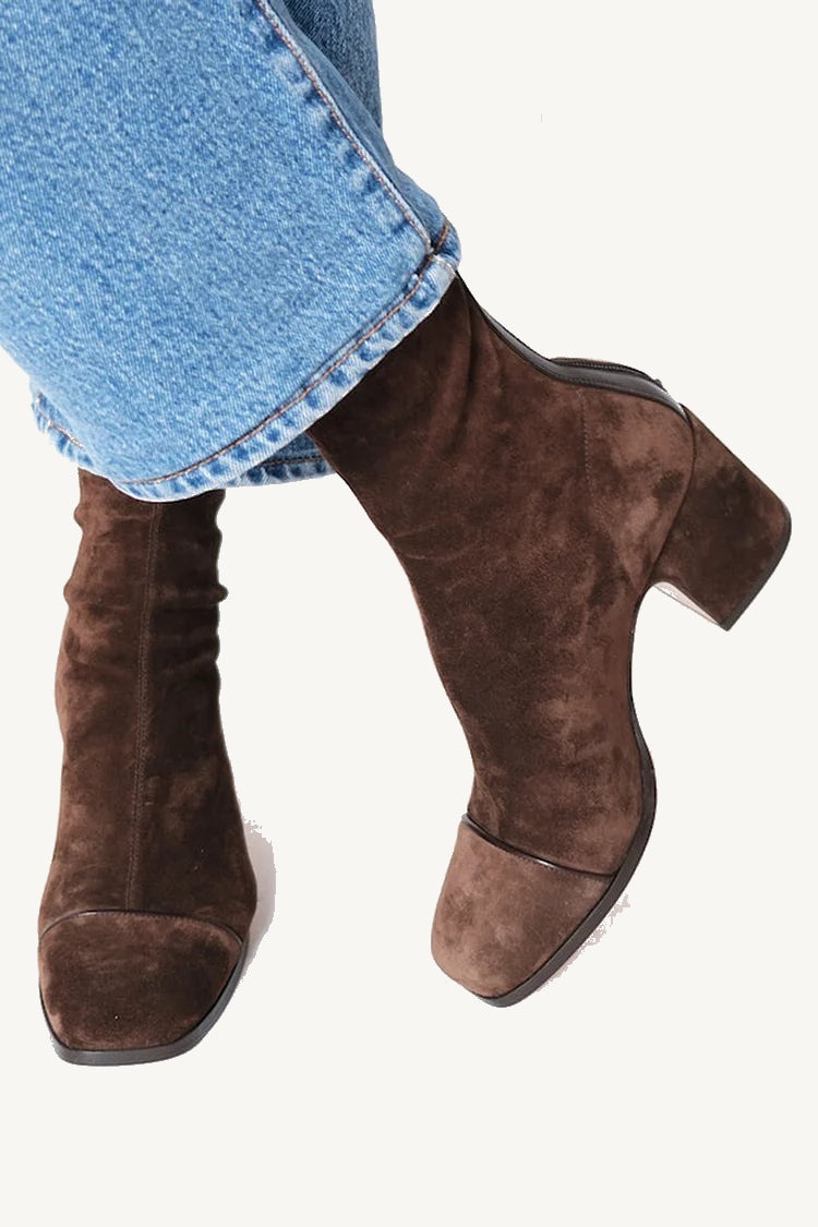 Elara | Suede-Look Ankle Boots