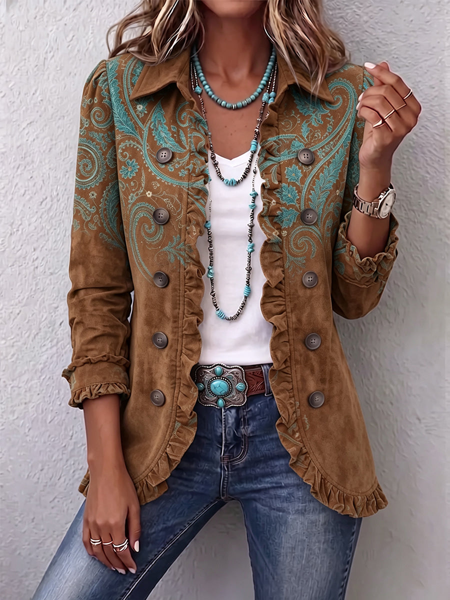 Tabitha | Paisley Ruffle Jacket
