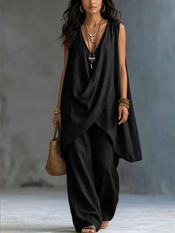 Bohemian Style Loose Cotton And Linen Set